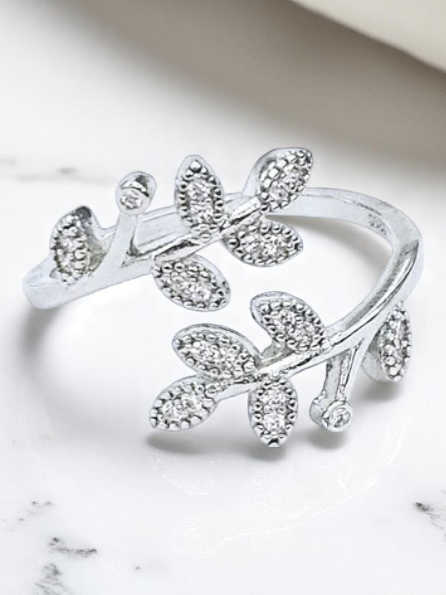 Silver Leaf Ring