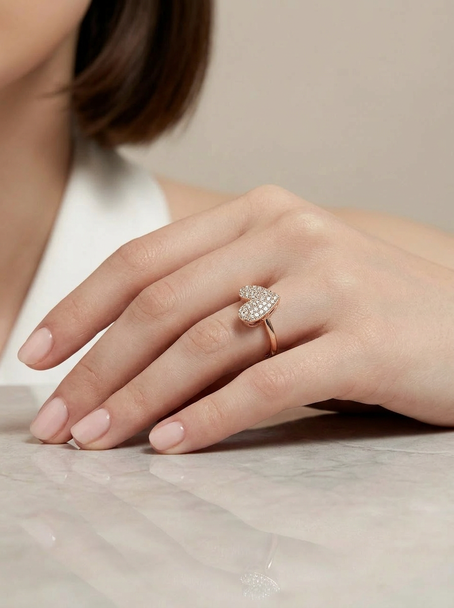 Asymmetric Heart Ring