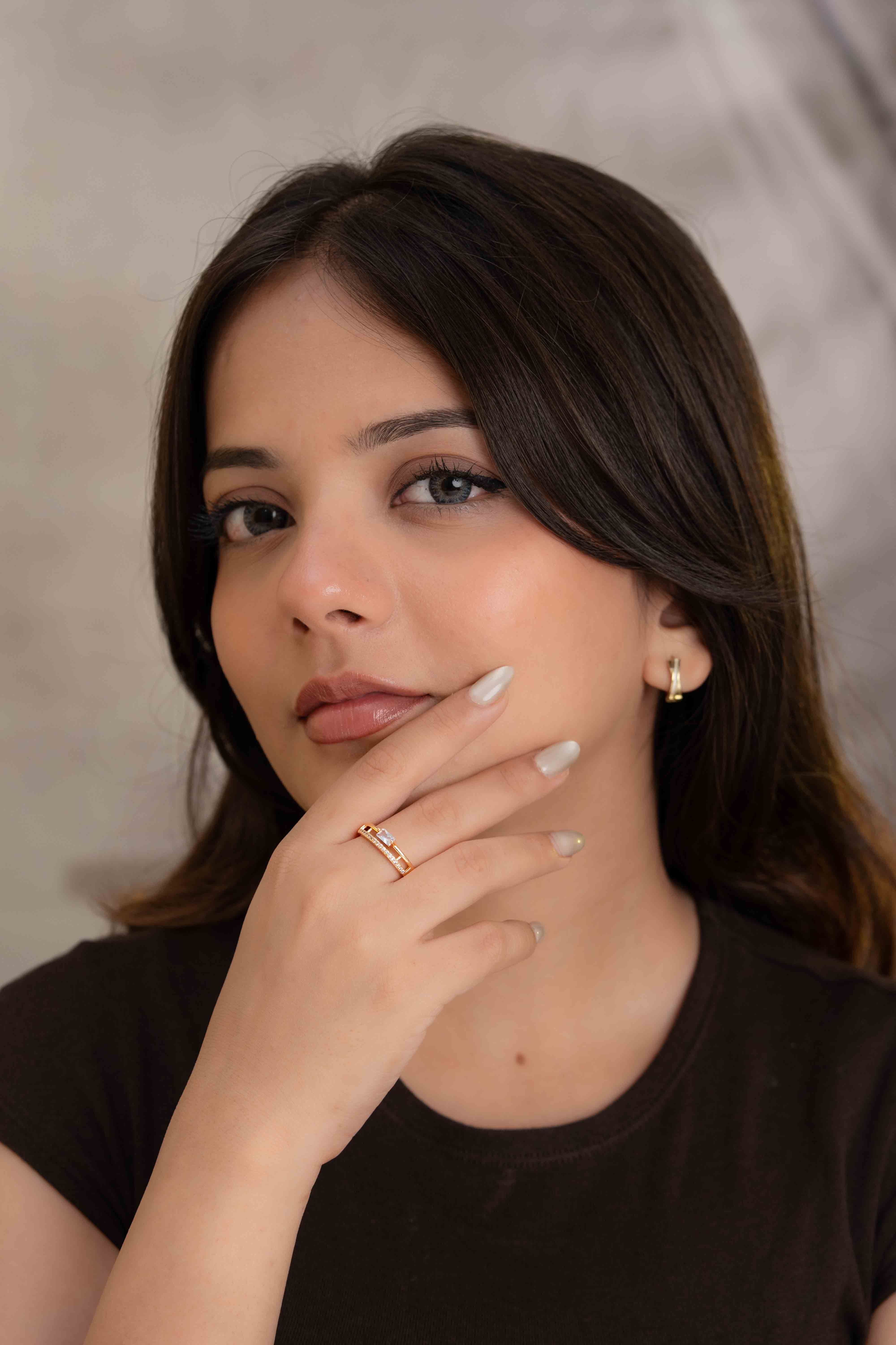 Argent aura Adjustable Ring