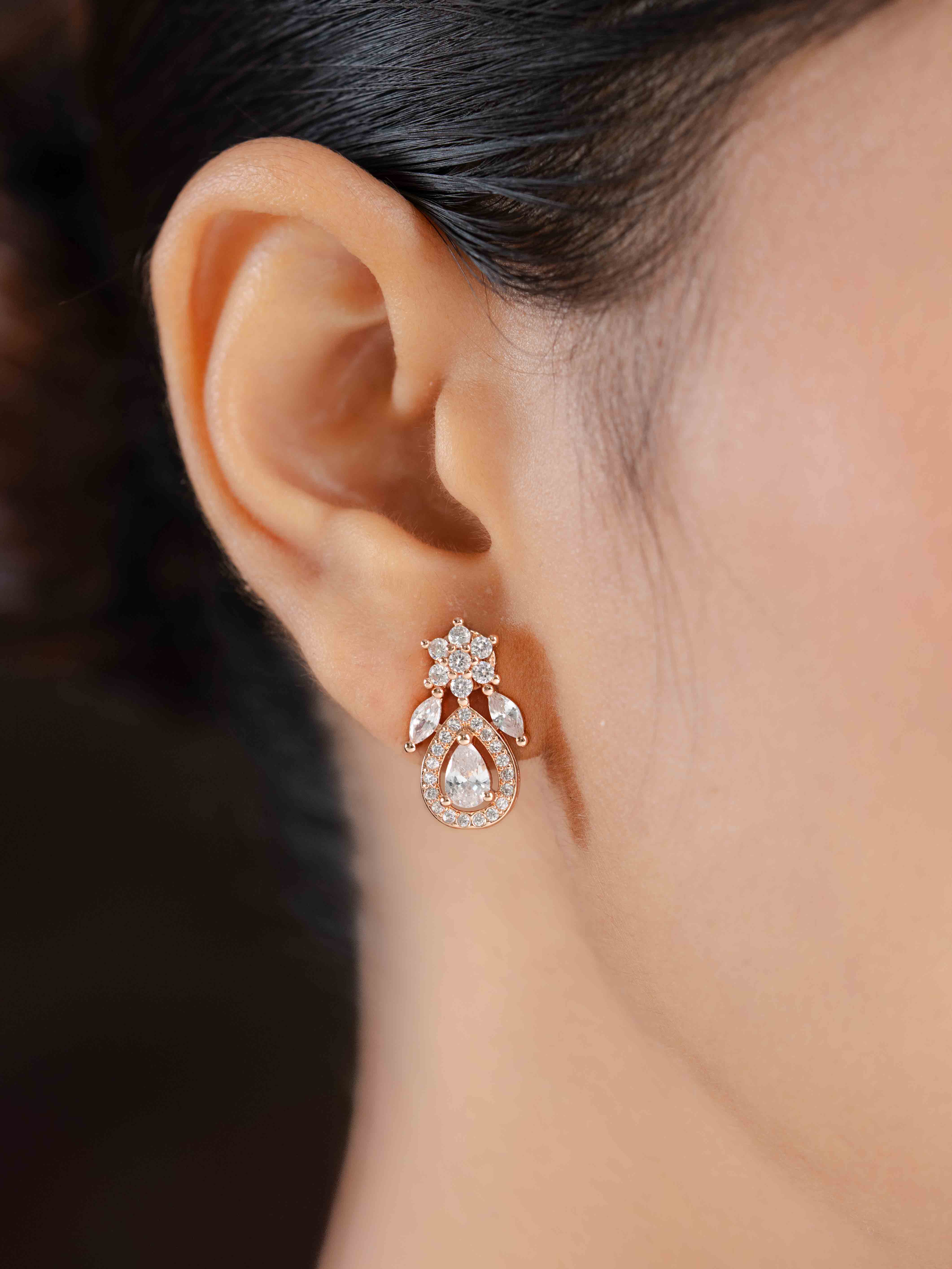 Aanya White Mangalsutra with Earrings