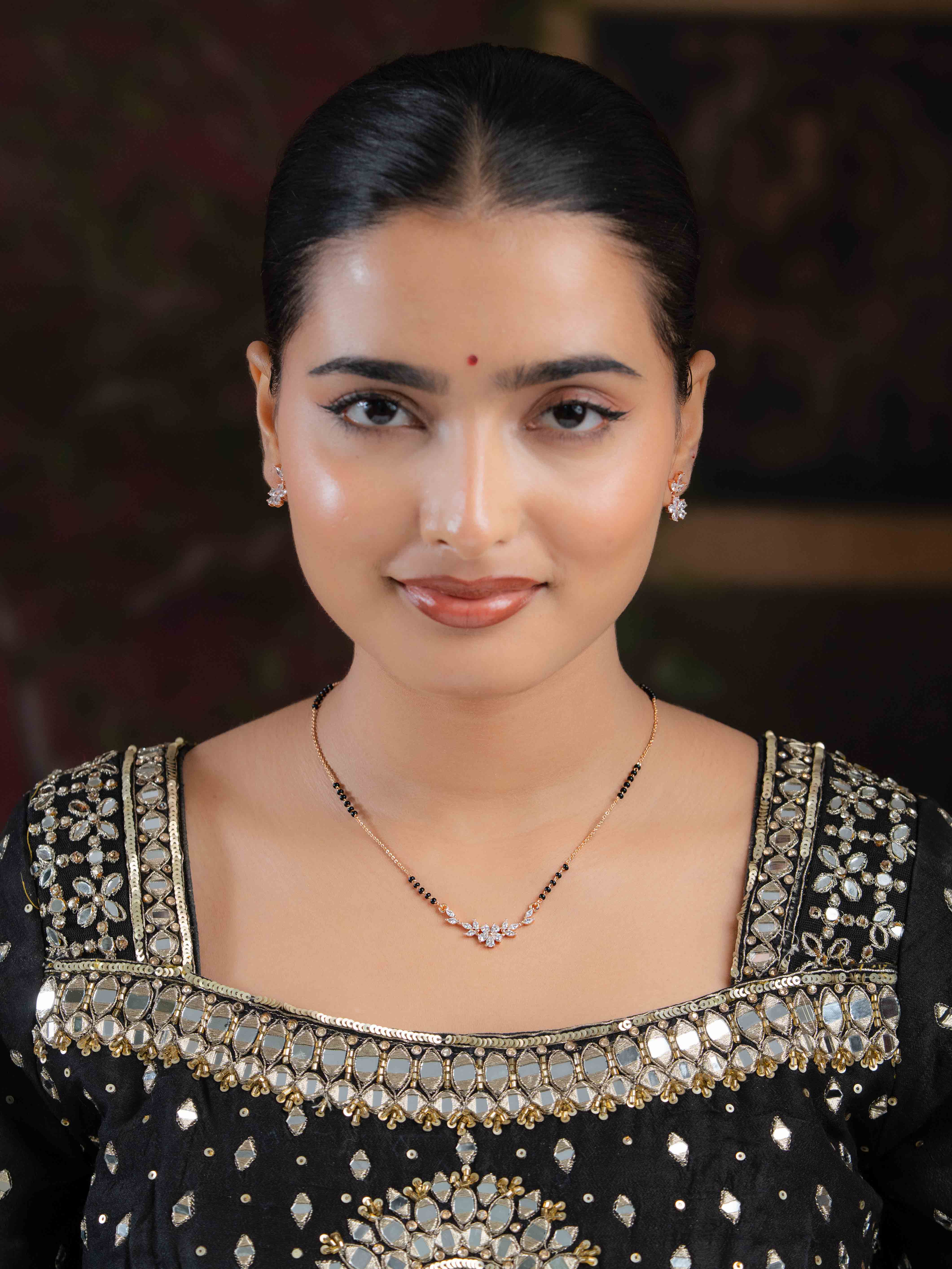 mahira Mangalsutra With Earrings