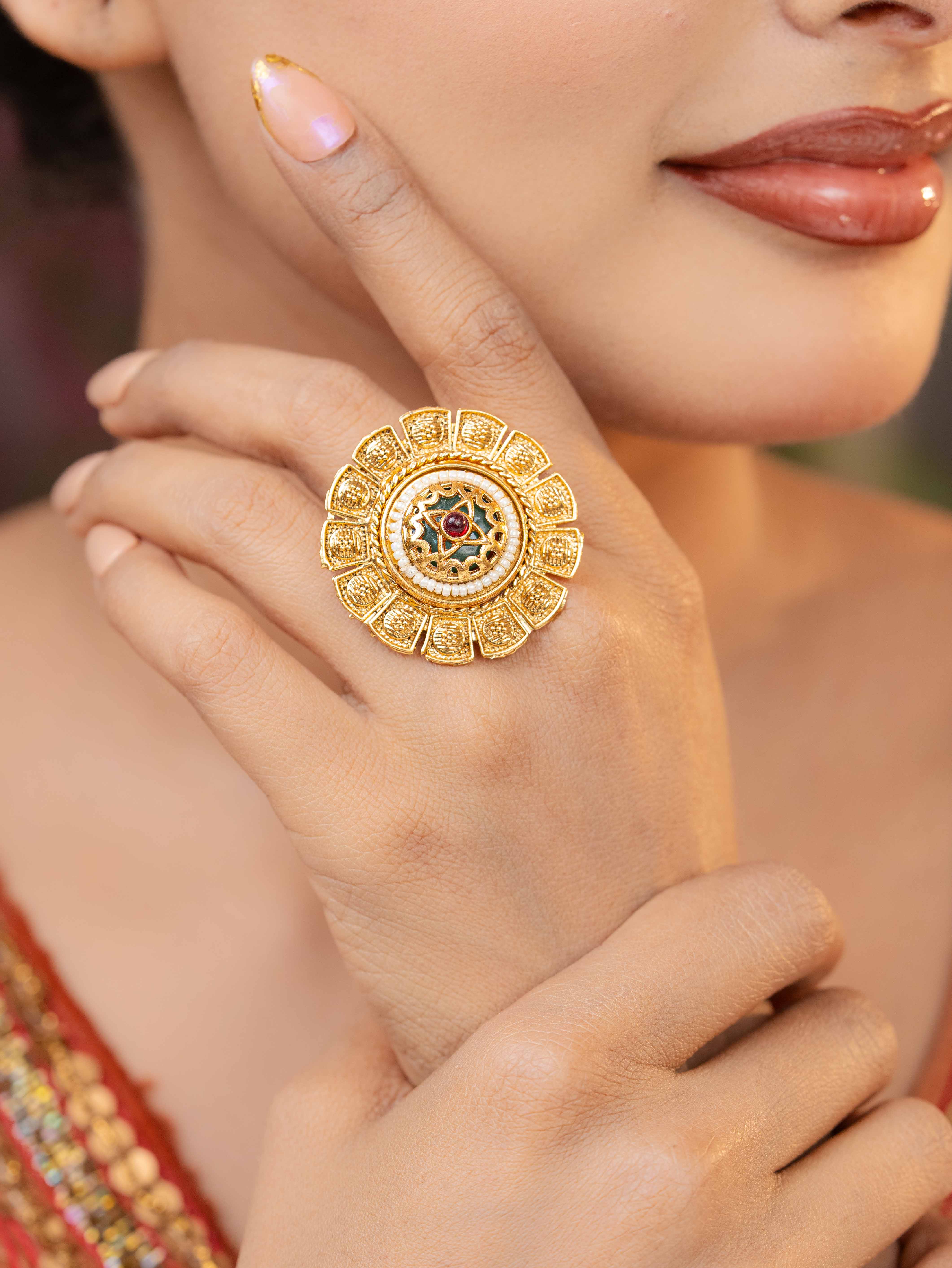 Rajsi Chandrika Adjustable Ring