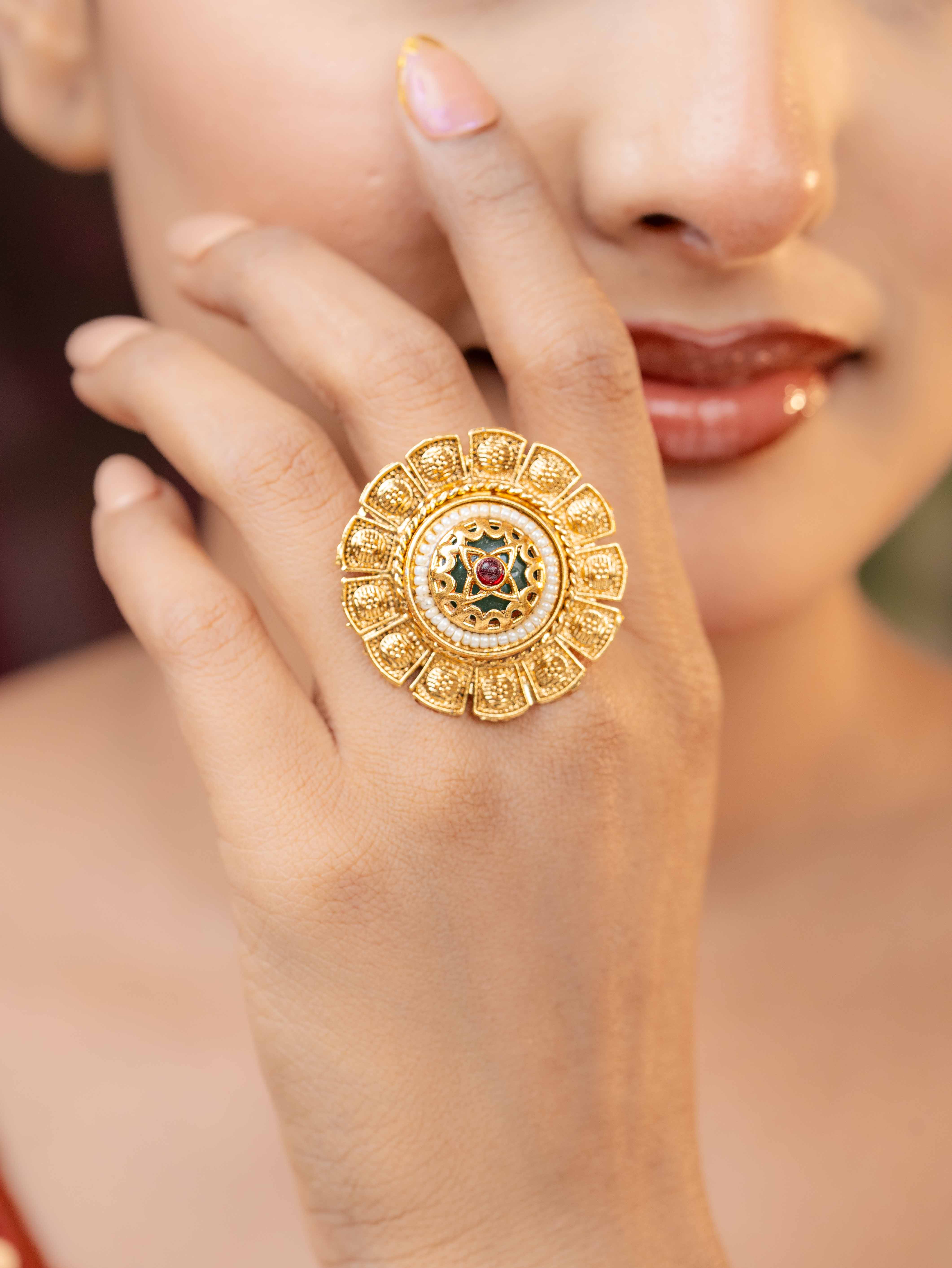 Rajsi Chandrika Adjustable Ring