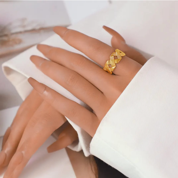 Textured Woven Band Ring