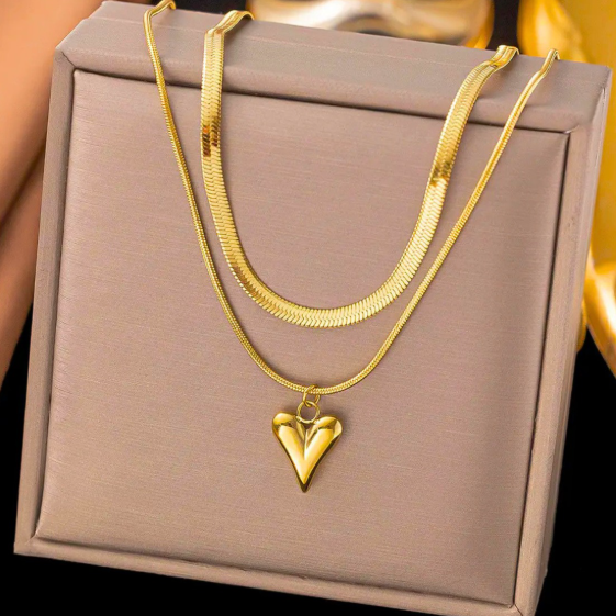 Dual Layer Heart Pendant