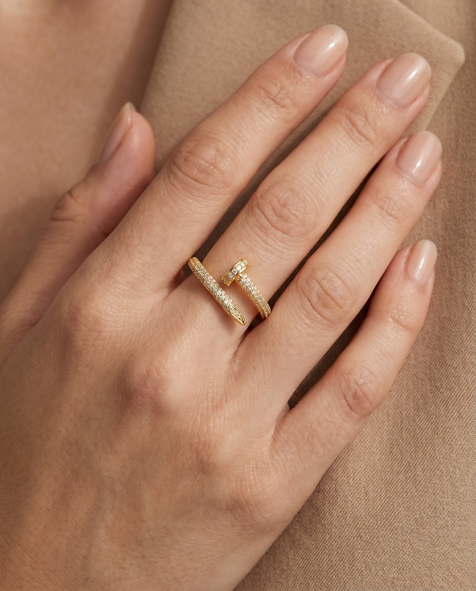Pavé Nail Wrap Ring
