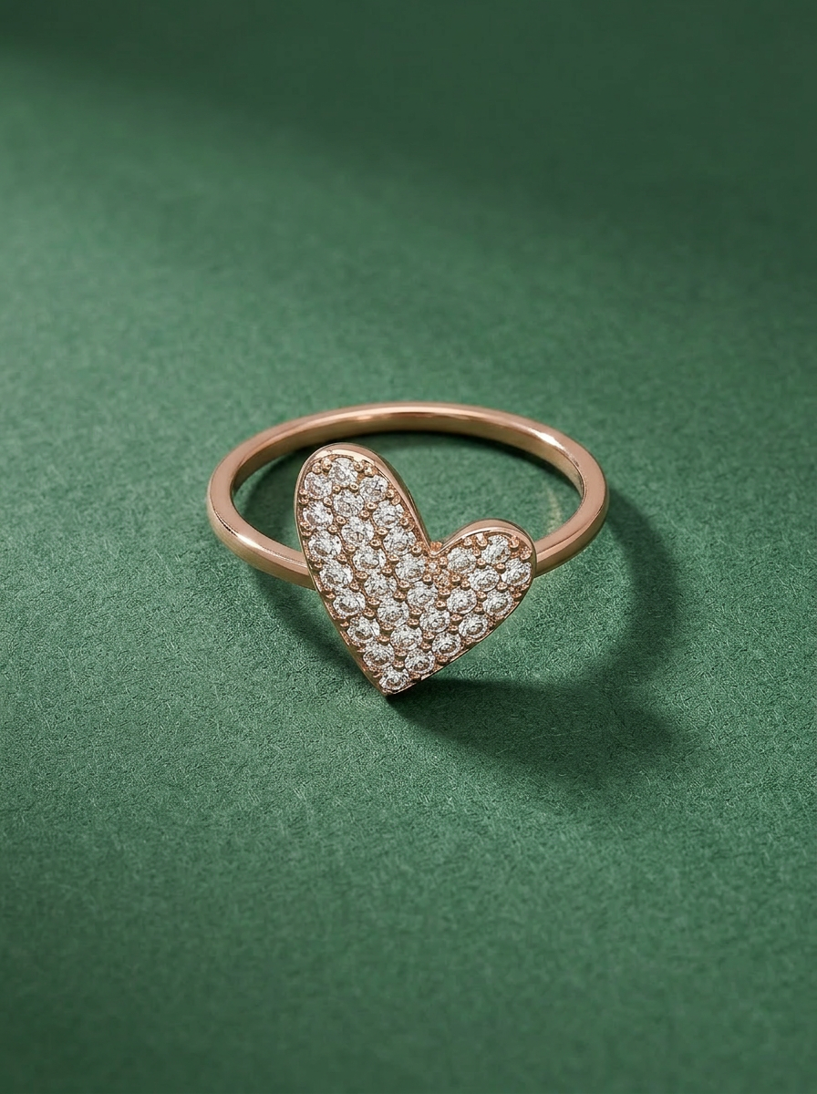 Asymmetric Heart Ring