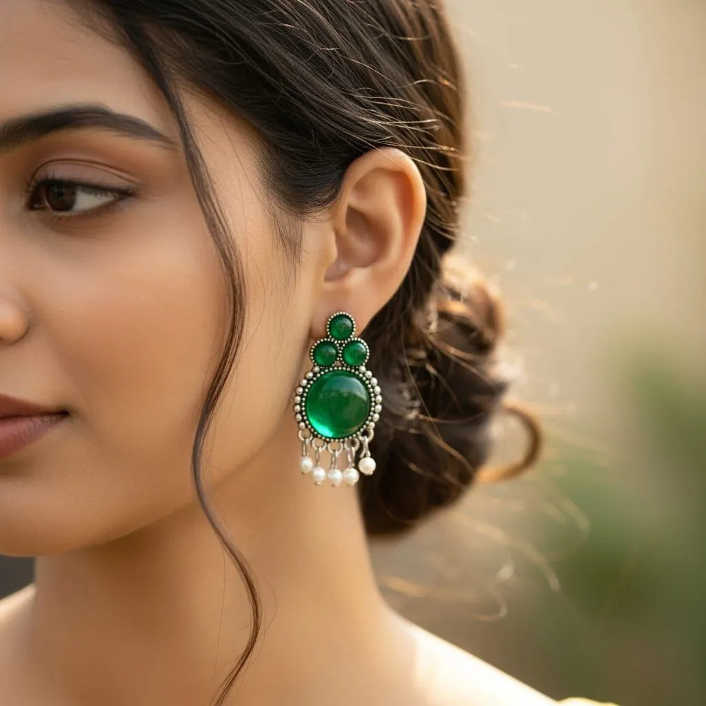 One for every mood! ✨ Grab our exclusive 12-pair Oxidized Earring Combo and stay festive-ready all year long. Shop now at Tulsi Adornments (Official).