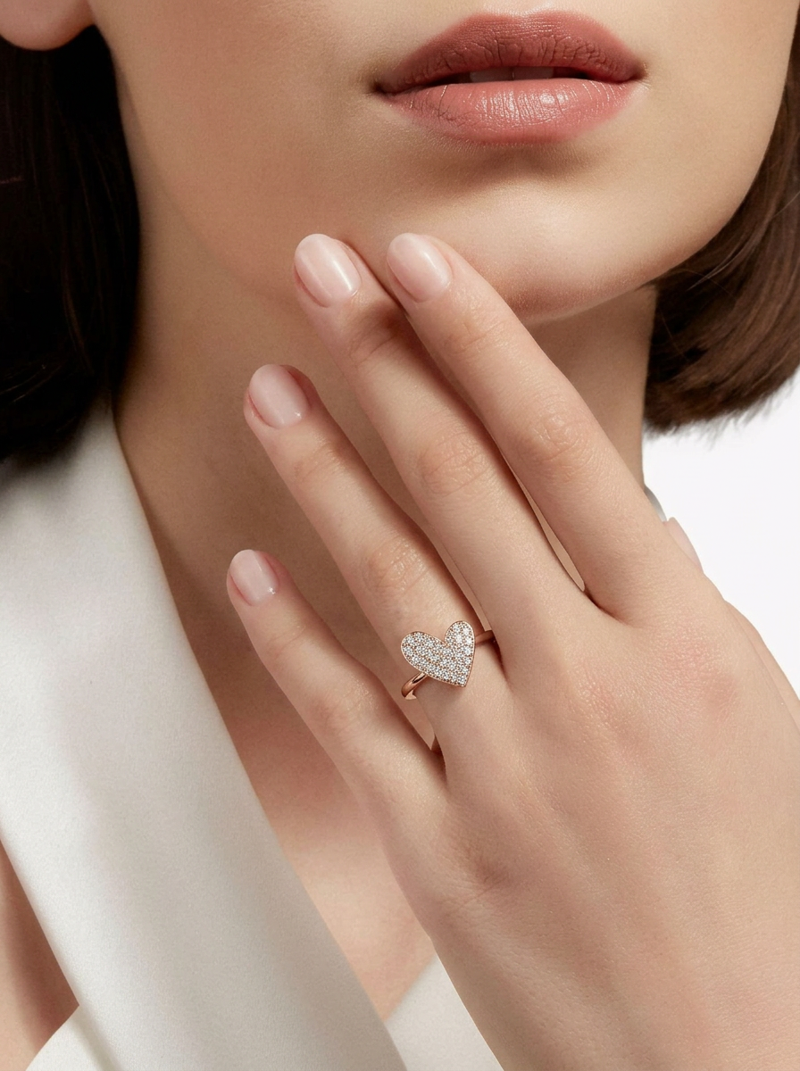 Asymmetric Heart Ring